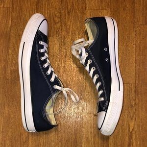 Converse Alll Star Low Top Shoes Navy Blue Canvas Men’s Sz 16